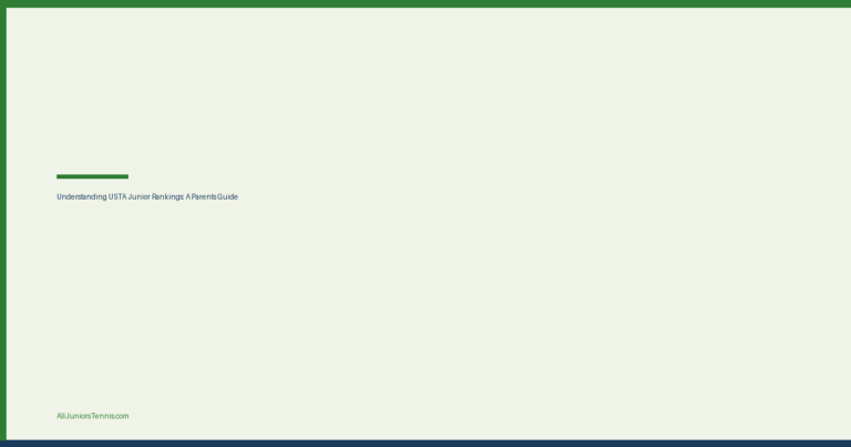 Understanding USTA Junior Rankings: A Parent’s Guide