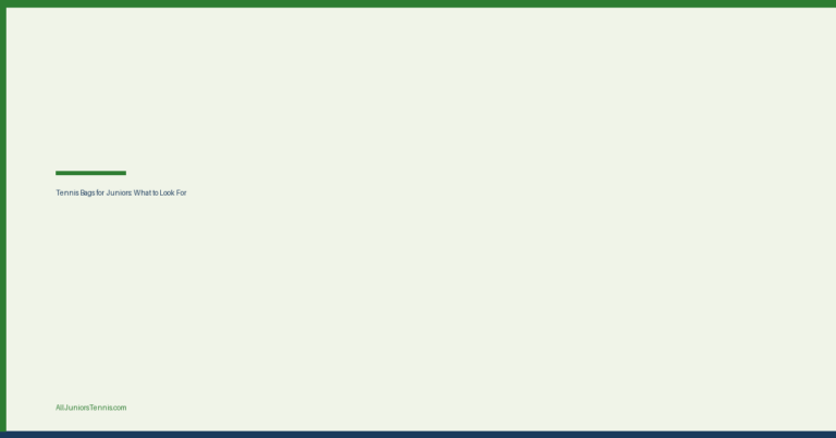 Tennis Bags for Juniors: What to Look For